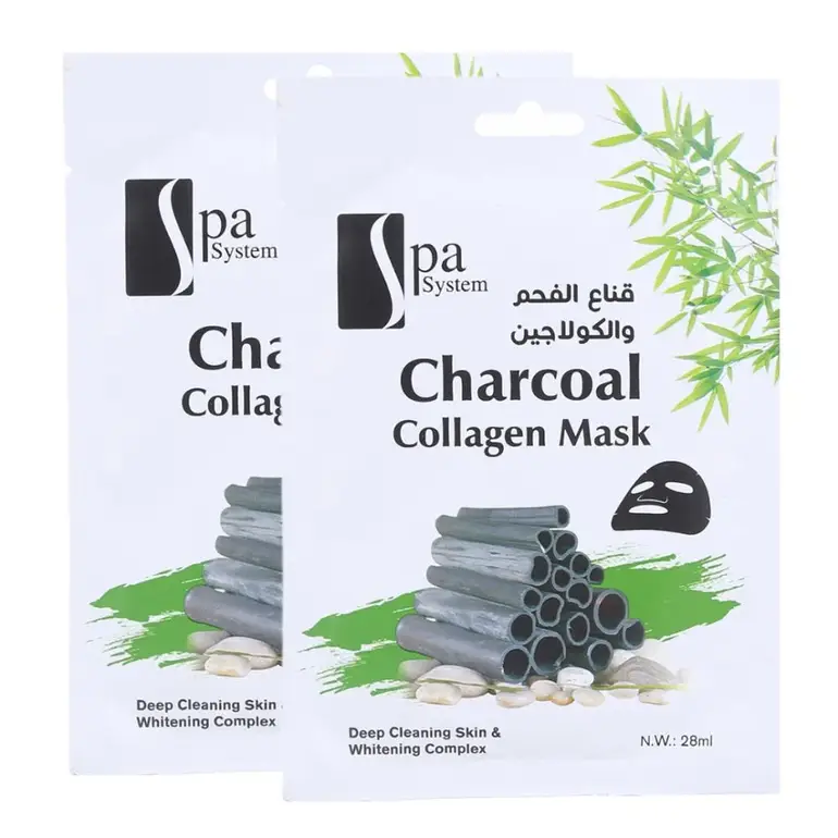 Spa System, Charcoal and Collagen Mask, 28 ml