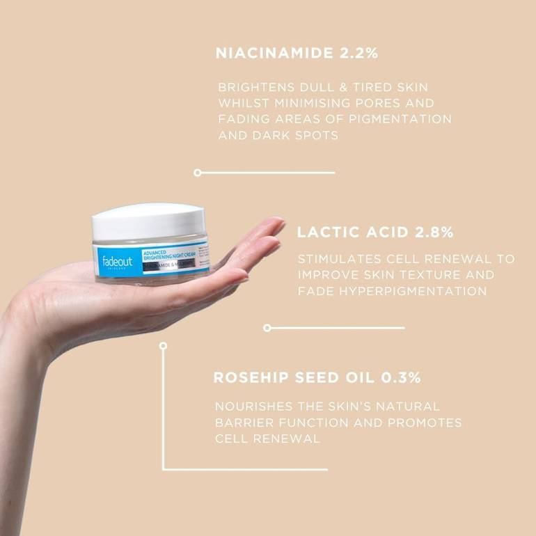 Fade Out, Advanced Night, Brightening Cream, Niacinamide & Berry