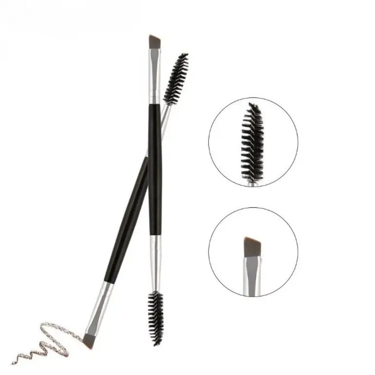 Office brush, eyeliner, and eyebrows, double-headed