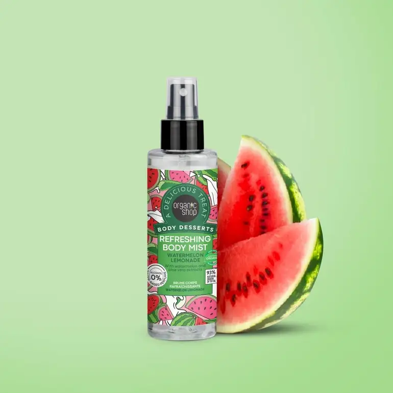 Organic Shop, Moisturizing Body Spray, Watermelon Lemonade Scent – ​​200ml