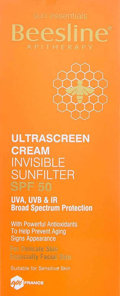 Beesline, cream, sunscreen, ultrascreen, SPF50 for the face