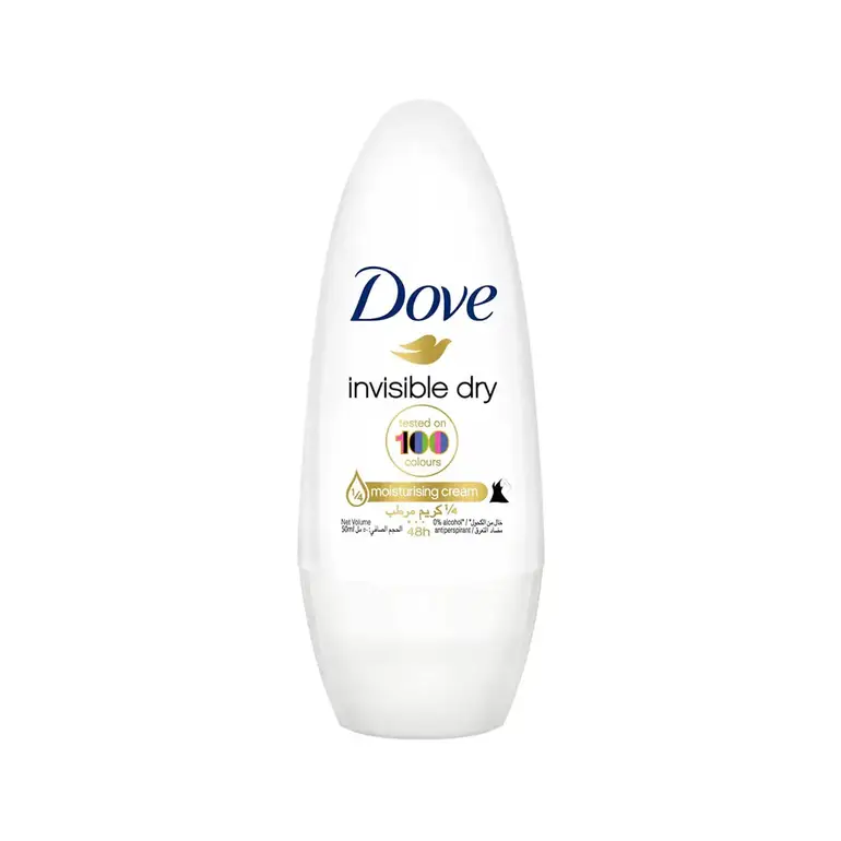 Dove deodorant roll-on, invisible dry on clothes