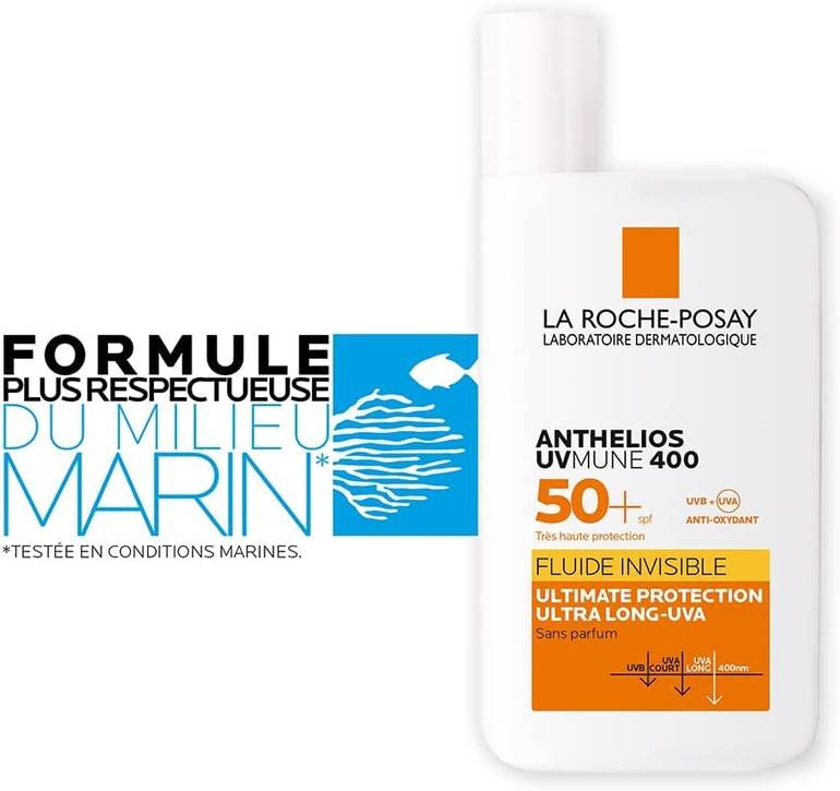 La Roche-Posay, Anthelios 400, Sunscreen for Face, SPF50+, for All Skin Types