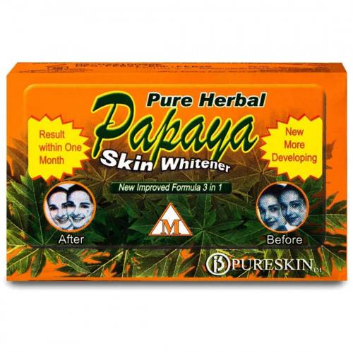Pure Skin, Papaya Soap 3 in 1, with Natural Herbs,