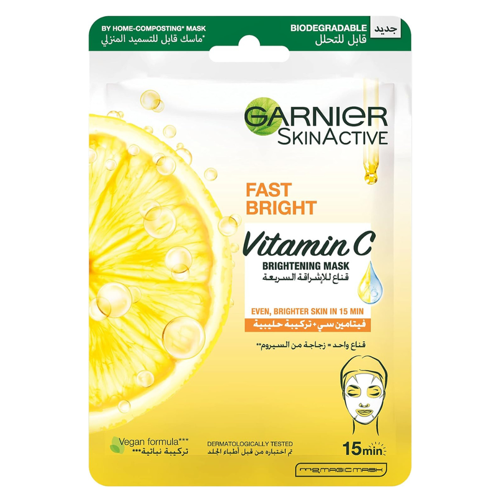 Garnier, Fast Bright Mask, Vitamin C, - Fast Bright