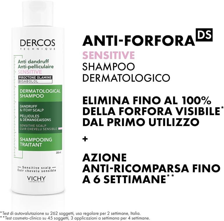 Vichy, Dercos Anti-Dandruff Shampoo, for Sensitive Skin, 200ml