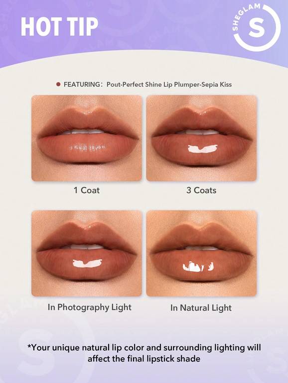 SHEGLAM, Pout-Perfect Shine Lip Plumper, - Sepia Kiss