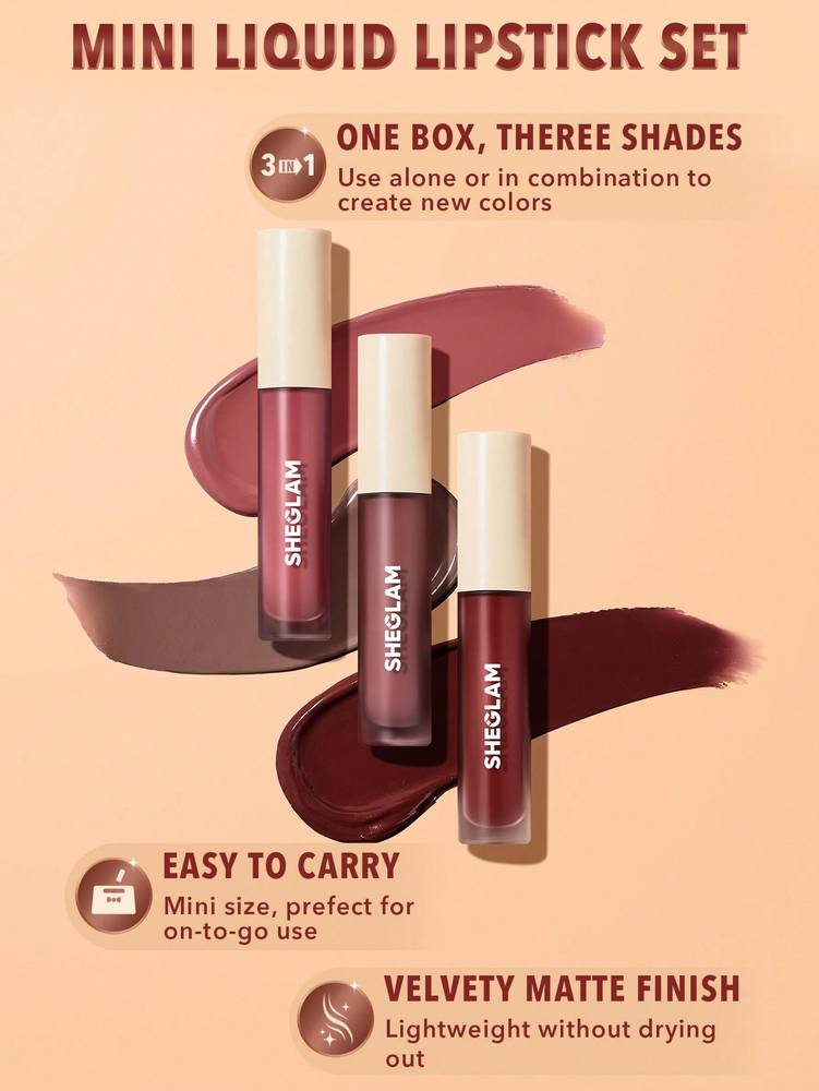 SHEGLAM Velvet Matte Liquid Lipstick – Multiple Shades 