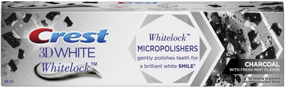 Crest, White Look, Charcoal, Mint Toothpaste, - 88ml