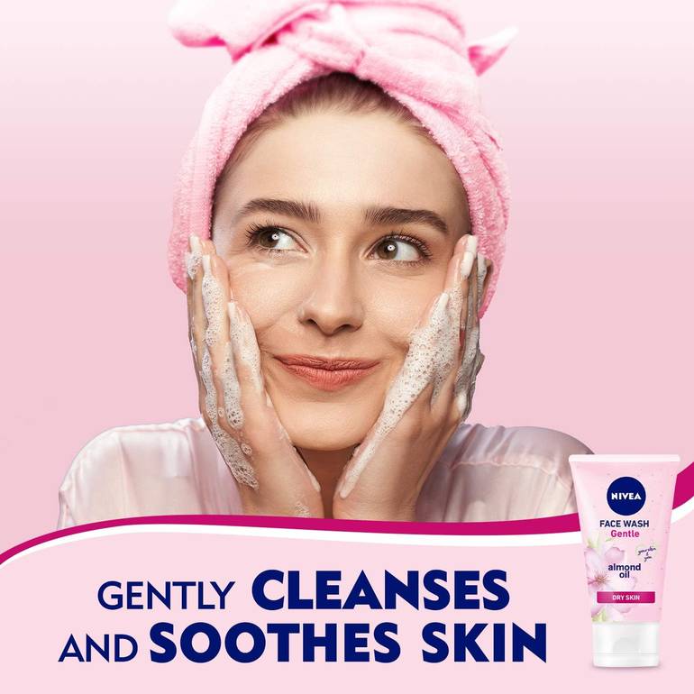 Nivea gentle face wash with almond oil