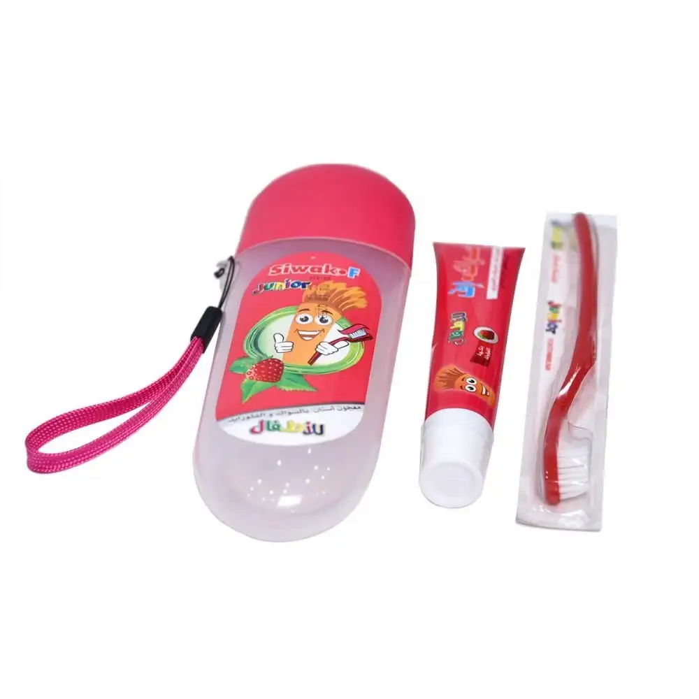 Siwak-F, Kids Toothpaste & Toothbrush Set, Strawberry Flavor - 50g 