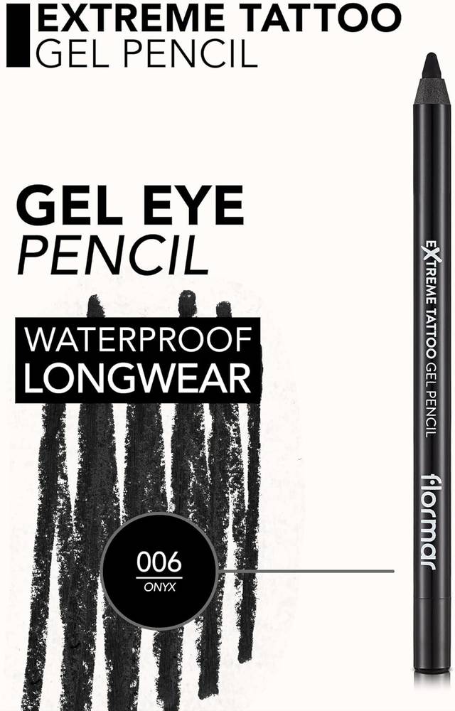 Flormar, Tattoo Gel Pen, Extreme, - 06 Onyx