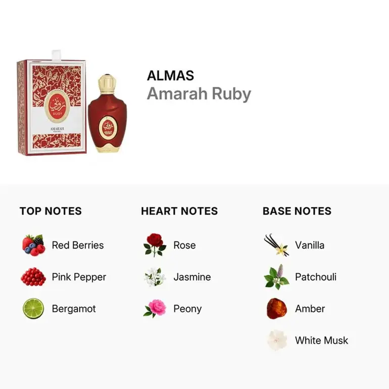 Almas, Ruby Eau de Parfum for Women - 100ml