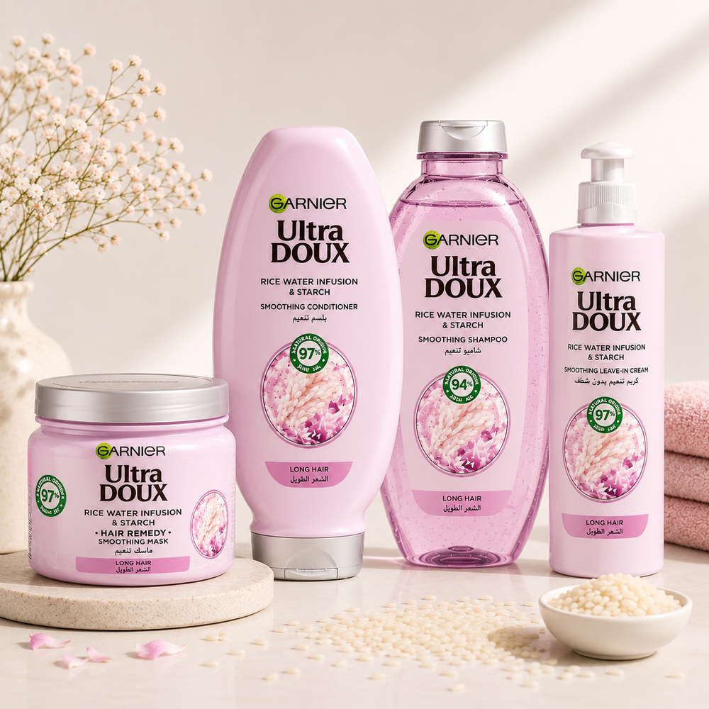 Rozy Package, Garnier Rice Water & Starch Hair Care Set