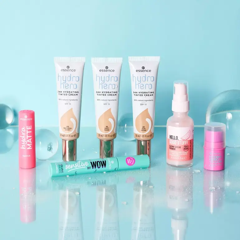 Essence Glow Hello Good Stick Primer and Serum for a multi-use glow and smooth skin with watermelon