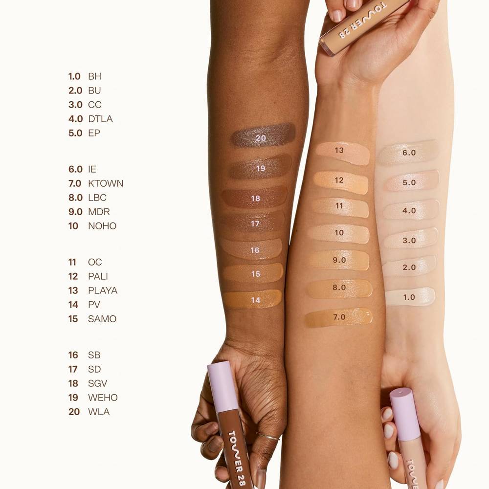 Tower 28, Concealer Serum for Sensitive and Dry Skin, Multiple Shades