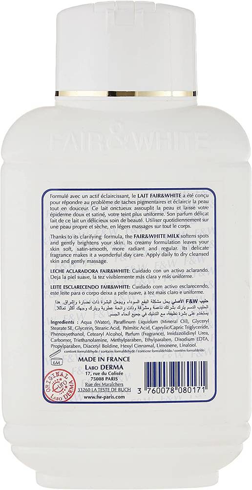  Fair & White, Body Cleansing Milk, - 485 ml