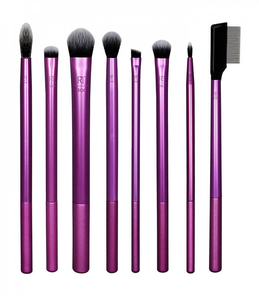 Real Techniques, Everyday Essential, Eye Brush Set, - 8 Brushes