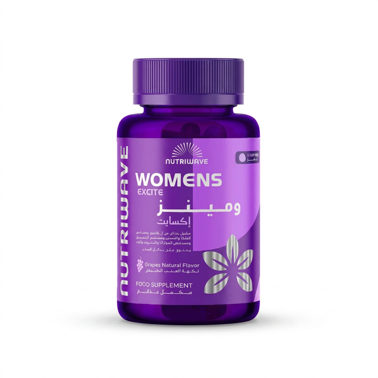NutriWave, a dietary supplement and Menz Excite, grape flavor - 60 capsules