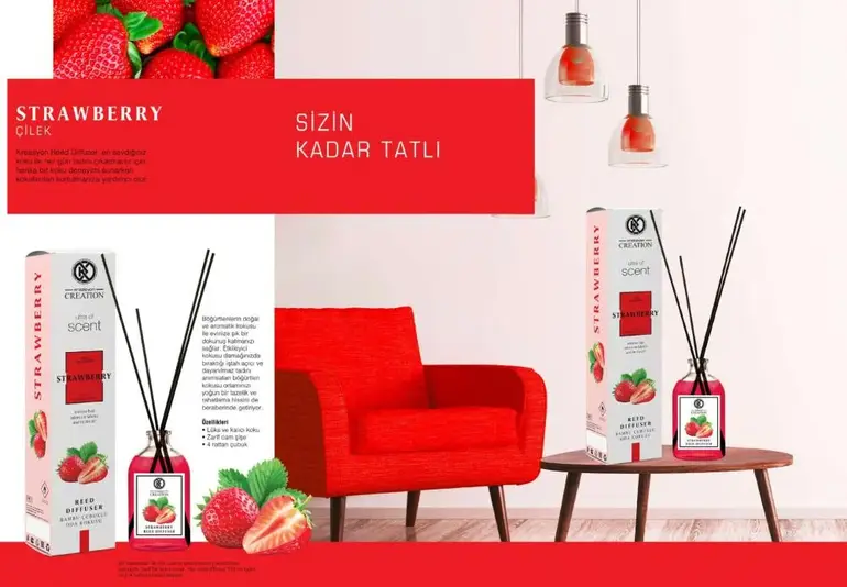 Kreasyon Creation, Room & Office Fragrance, Strawberry – 115 ml