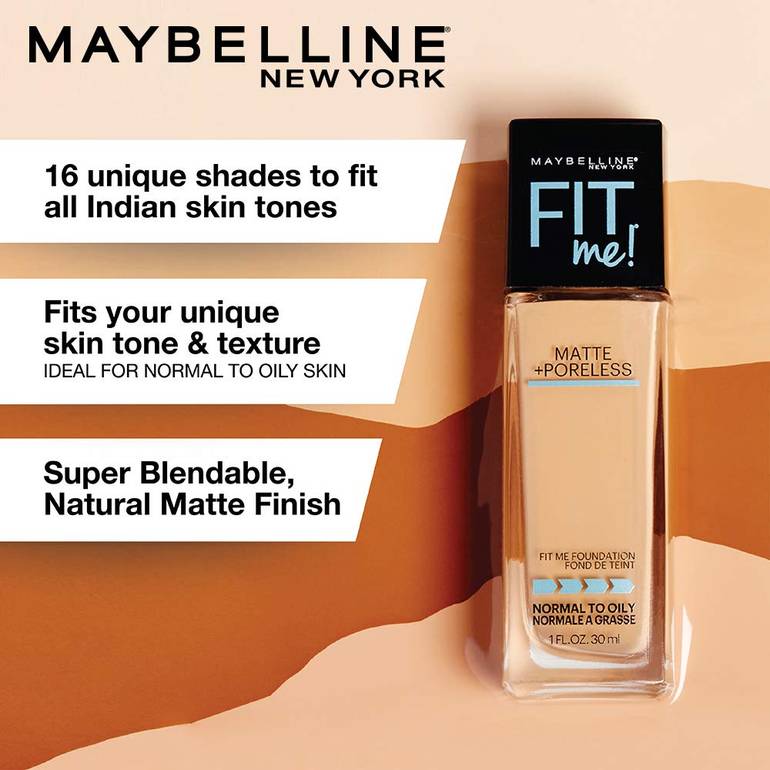 Maybelline, Fit Me Foundation, Matte + Poreless, - 128 Warm Nude