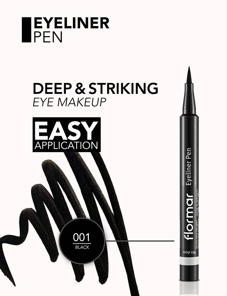 Flormar, Liquid Eyeliner Pencil, Black