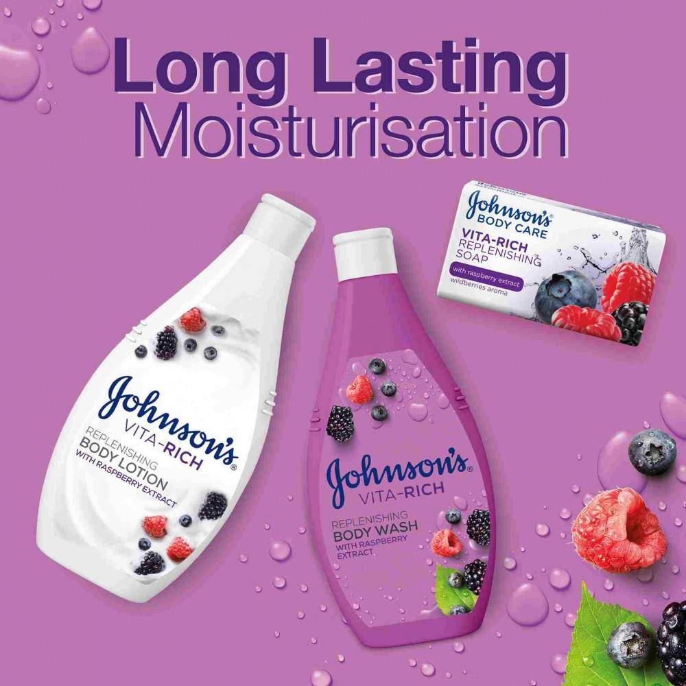 Johnson's, Soap, Shower Gel, with Raspberry Extract, - Vita Rich