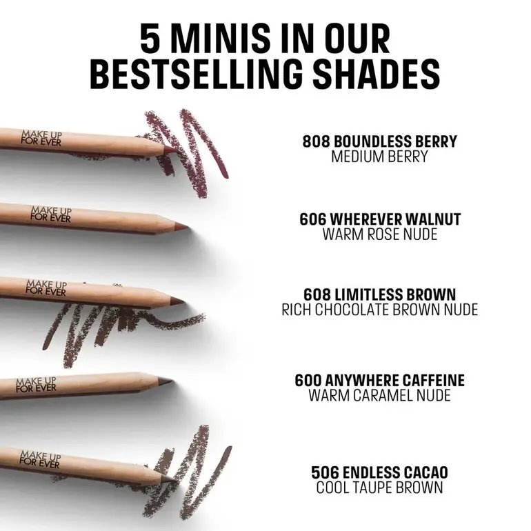 Make Up For Ever, Lip Liner Set, Mini - 5 Pieces