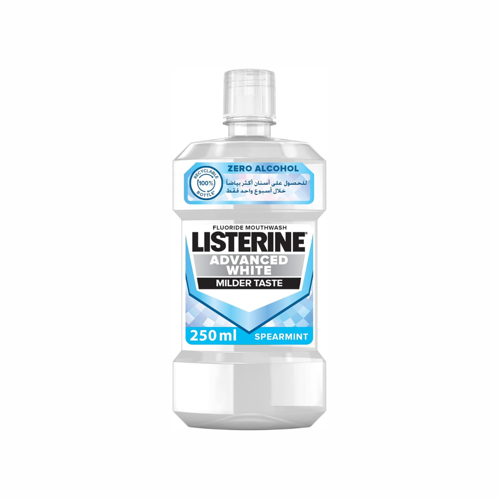 Listerine, Mouthwash, Advanced White, for Whiter Teeth, 250ml
