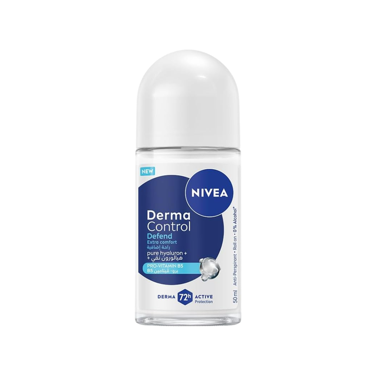 NIVEA Roll-On Deodorant, Extra Comfort, with Pure Hyaluron, 50ml