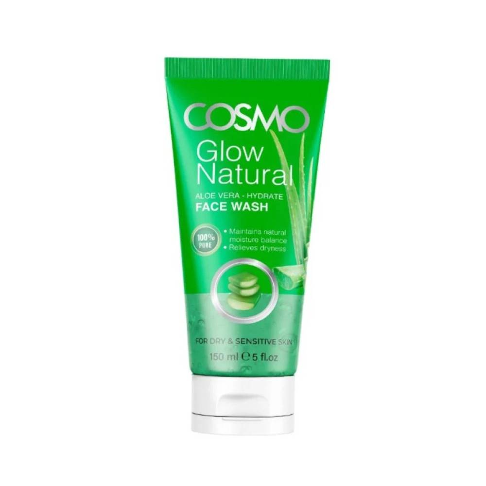 Cosmo, Aloe Vera Face Wash, for Dry and Sensitive Skin, 150ml