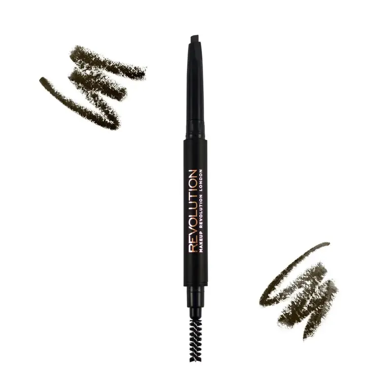 Revolution, Eyebrow Pencil, Duo Brow Defender, Dark Brown
