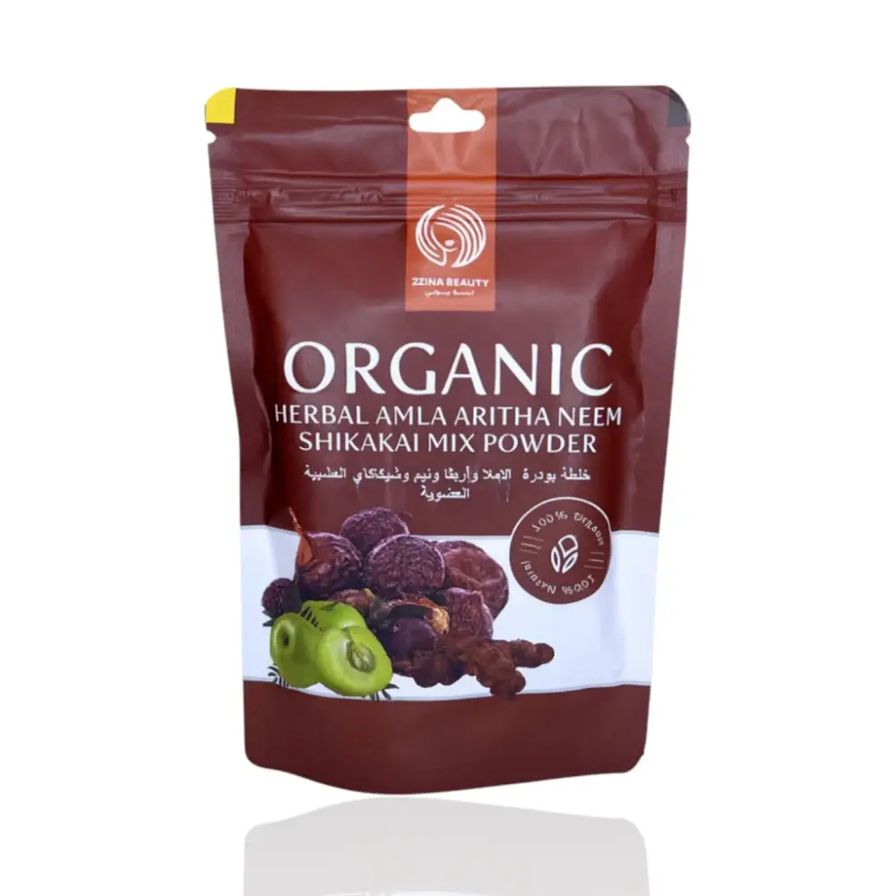 zina Beauty, Organic Amla Aritha Neem & Shikakai Herbal Mix Powder 