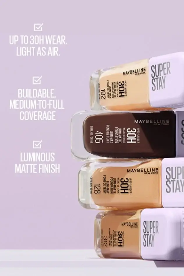 Maybelline, Foundation, Super Stay Luminous Matte - Multiple Shades