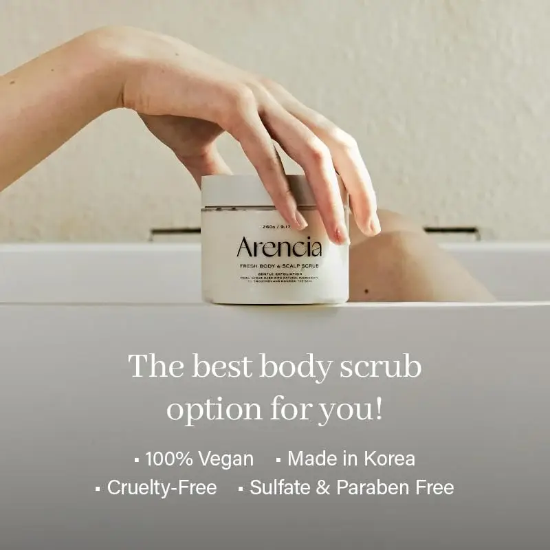 Arencia, Cloud Body & Scalp Scrub, Geranium & Primrose 260g 