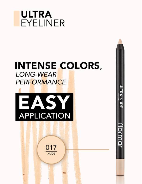 Flormar, eyeliner, pencil, eyeliner, ultra, nude,