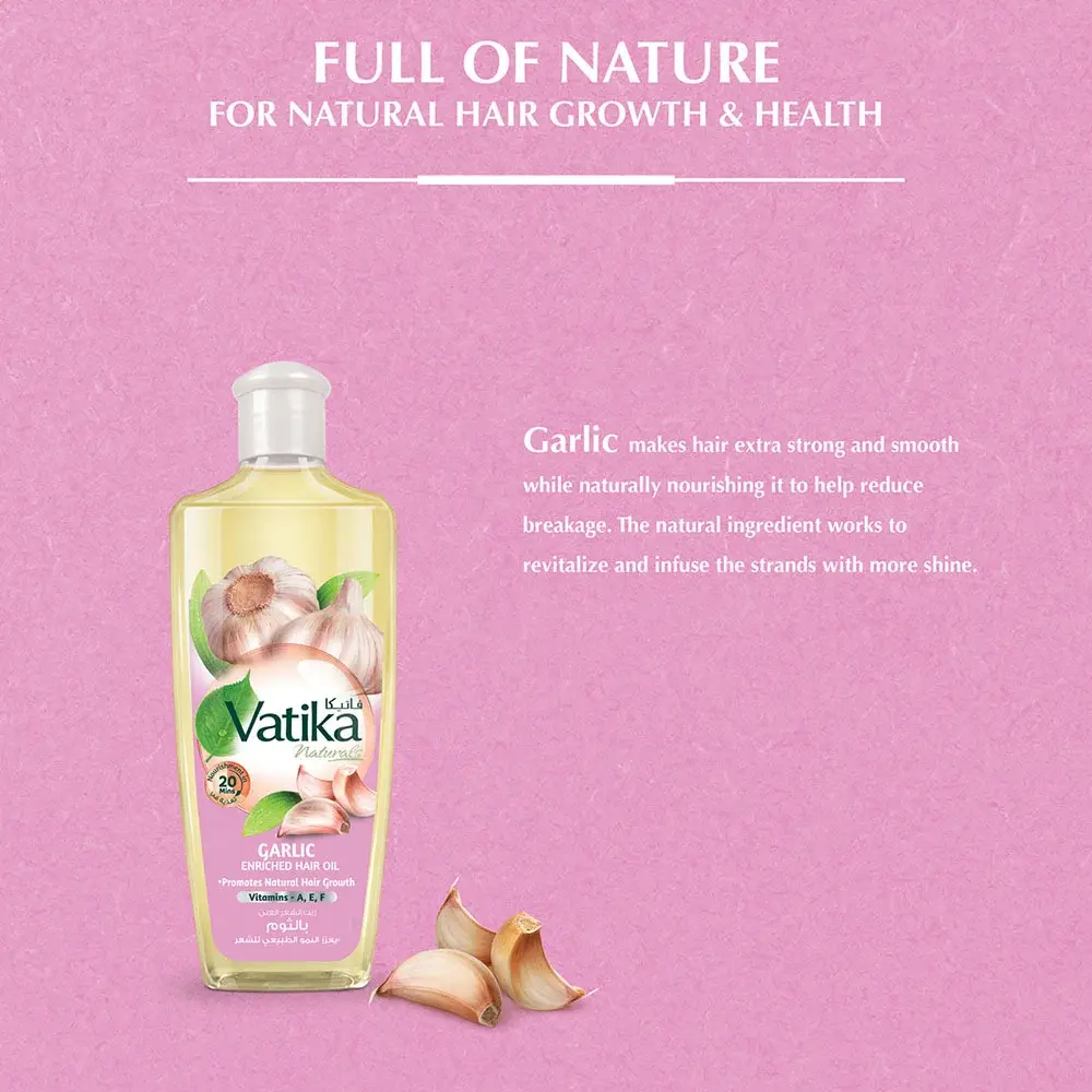 Vatika, Garlic Hair Oil, - 300ml
