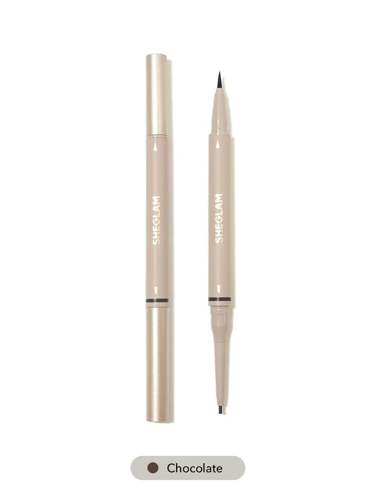 Shiglam, Eyebrow Pencil, 2x1 Creamy, Matte, - Chocolate