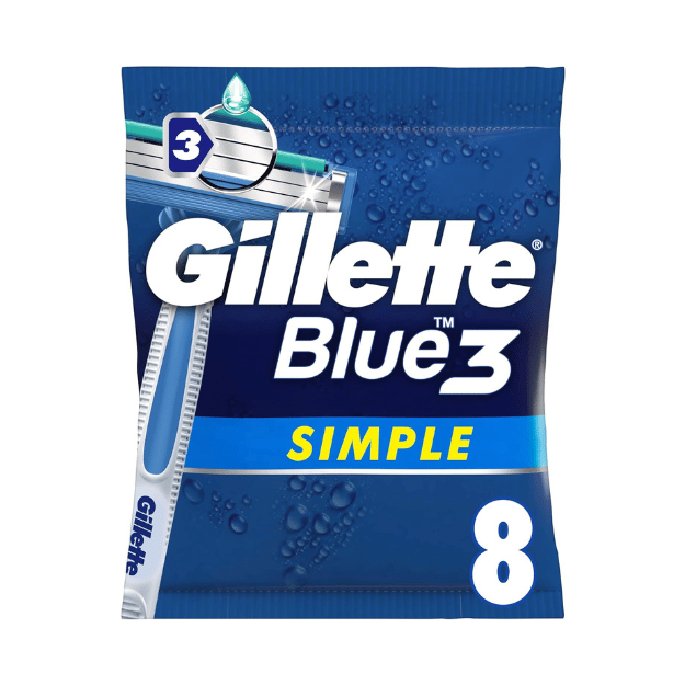 Gillette Blue 3 Simple Razor Set - 8 Pieces