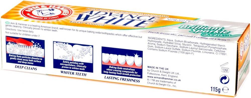,Arm & Hammer, Advance White, Daily Whitening Toothpaste