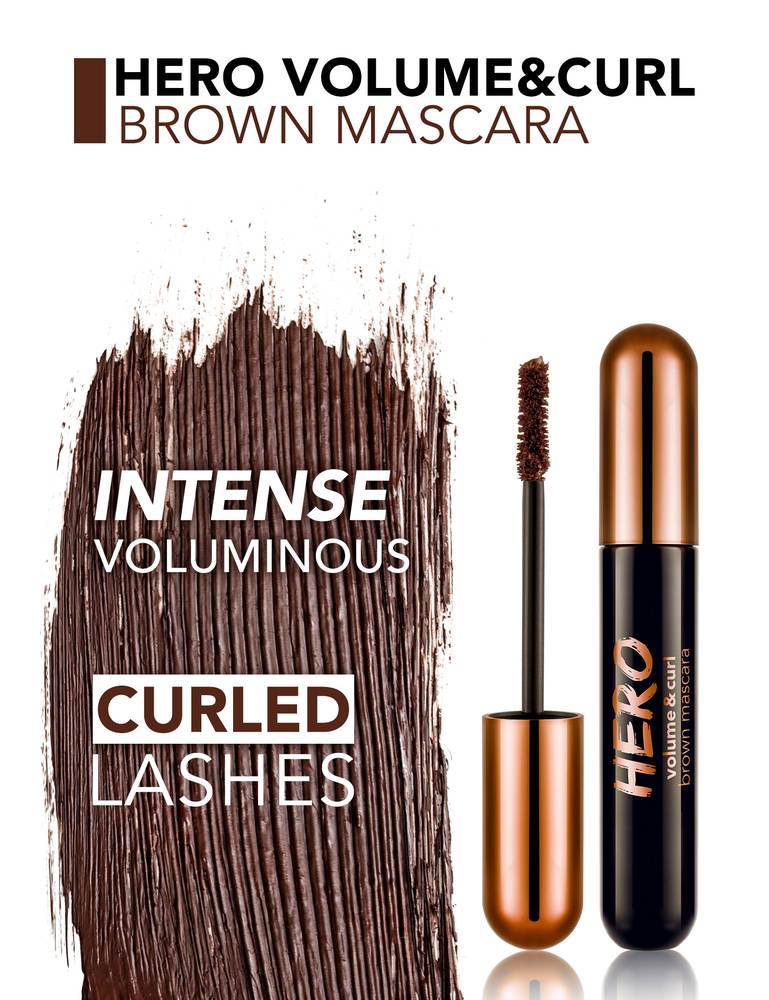 Flormar Hero Volume & Curl Brown Mascara 