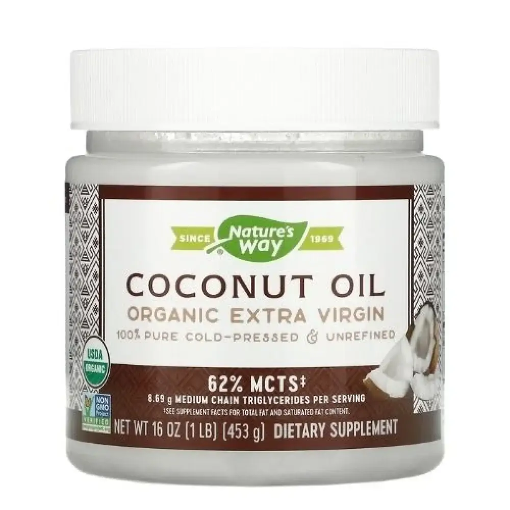 Nature's Way, Organic Coconut Oil, 100% Natural, 453g