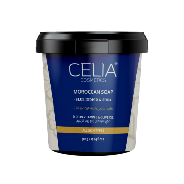 Celia Moroccan soap with blue indigo and shea 500 grams