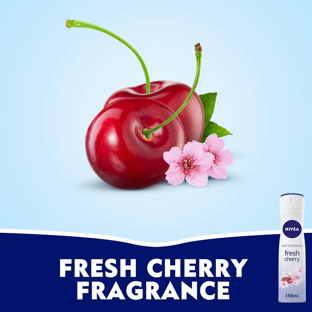 NIVEA, Deodorant Spray, Fresh Cherry, Cherry - 150ml