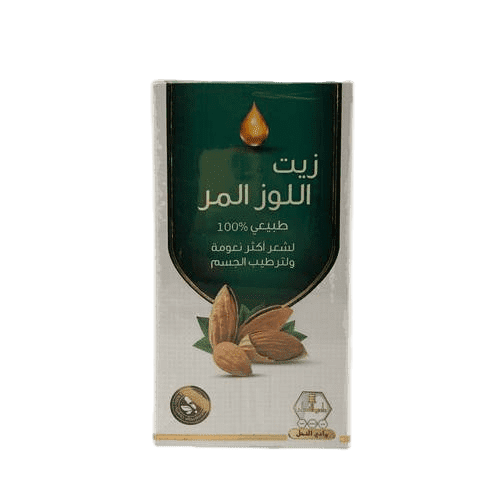  وادي النحل, زيت اللوز المر الطبيعي, للجسم والشعر,- 125مل
