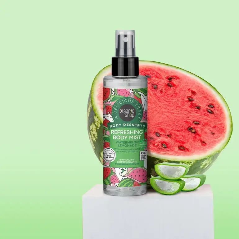Organic Shop, Moisturizing Body Spray, Watermelon Lemonade Scent – ​​200ml