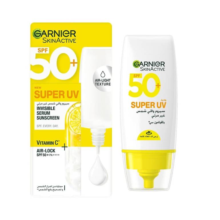 غارنييه, سيروم واقي شمس, سوبر يو في , معا spf50+ بفيتامين سي