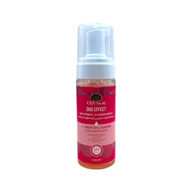 exa, Daily Cleansing Foam, for Sensitive Areas with Green Tea, and Aloe Vera, 150ml