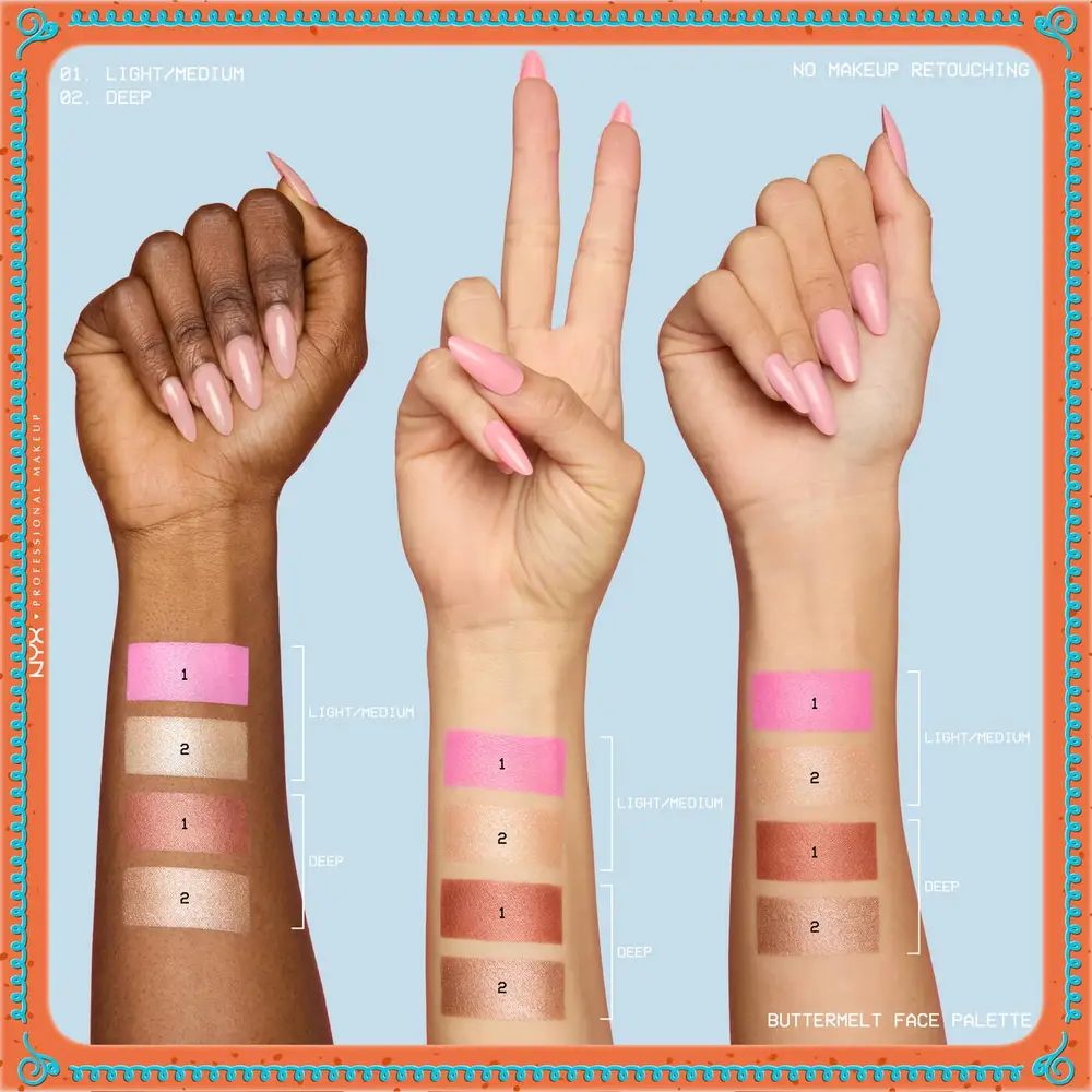 NYX, Buttermilk Blush Palette, - Coco & Spice