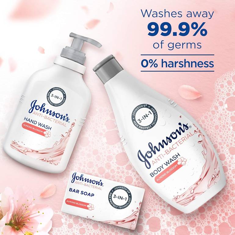Johnson's, Soap, Shower Gel, with Almond Blossom Extract, Antibacterial, 250ml